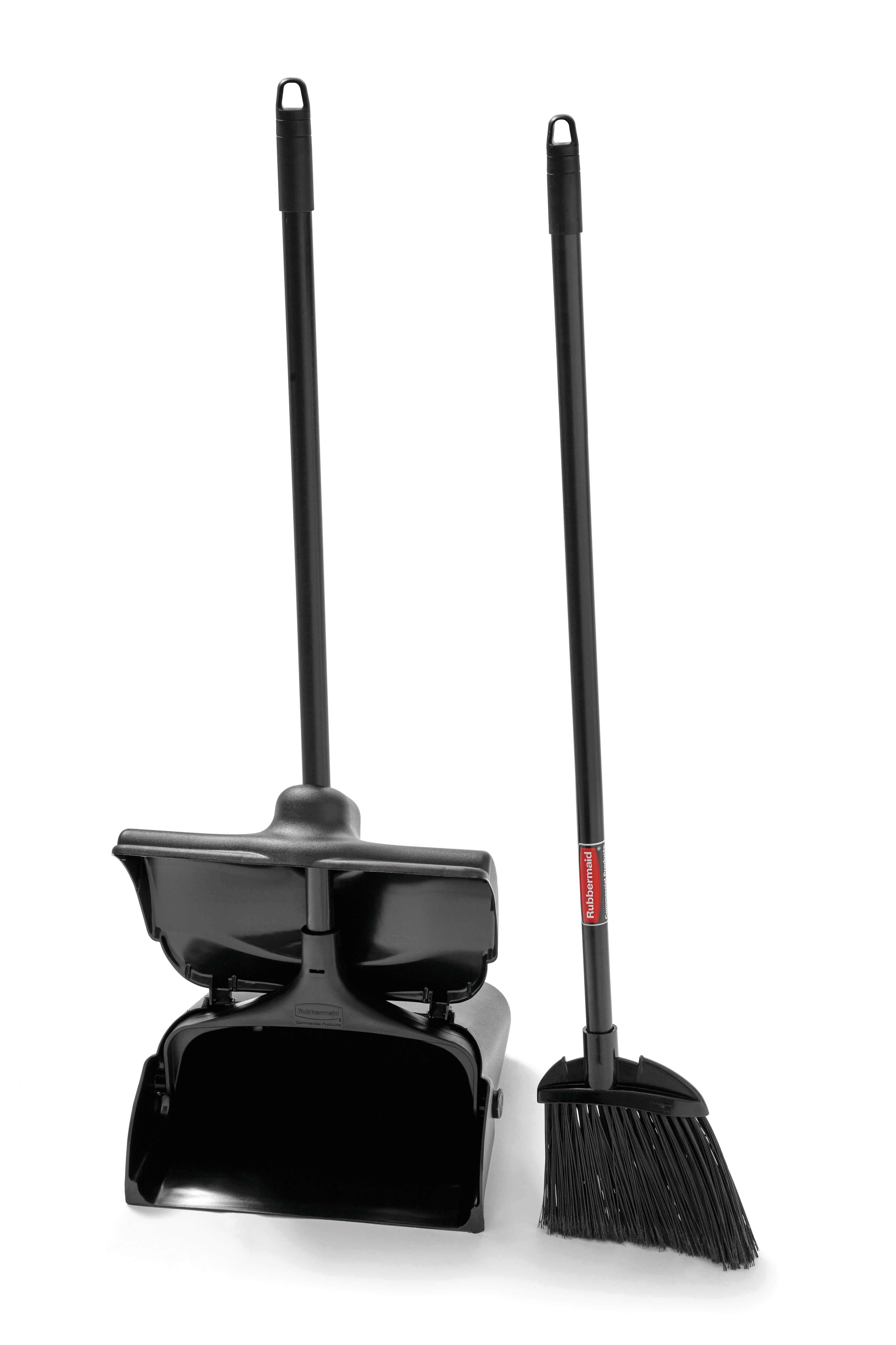 The Rubbermaid Commercial Executive Series Lobby Pro® Plastic Upright Dust Pan with Cover is ideal for use in your hotel lobby, restaurant lobby, or banquet hall.