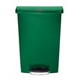 The Rubbermaid Commercial Streamline®  Step-On Container features a slim profile and small footprint to fit in tightest spaces. Streamline®  Step-On containers are constructed with premium-quality materials and meet the needs of any environment with efficiency, safety, and durability.