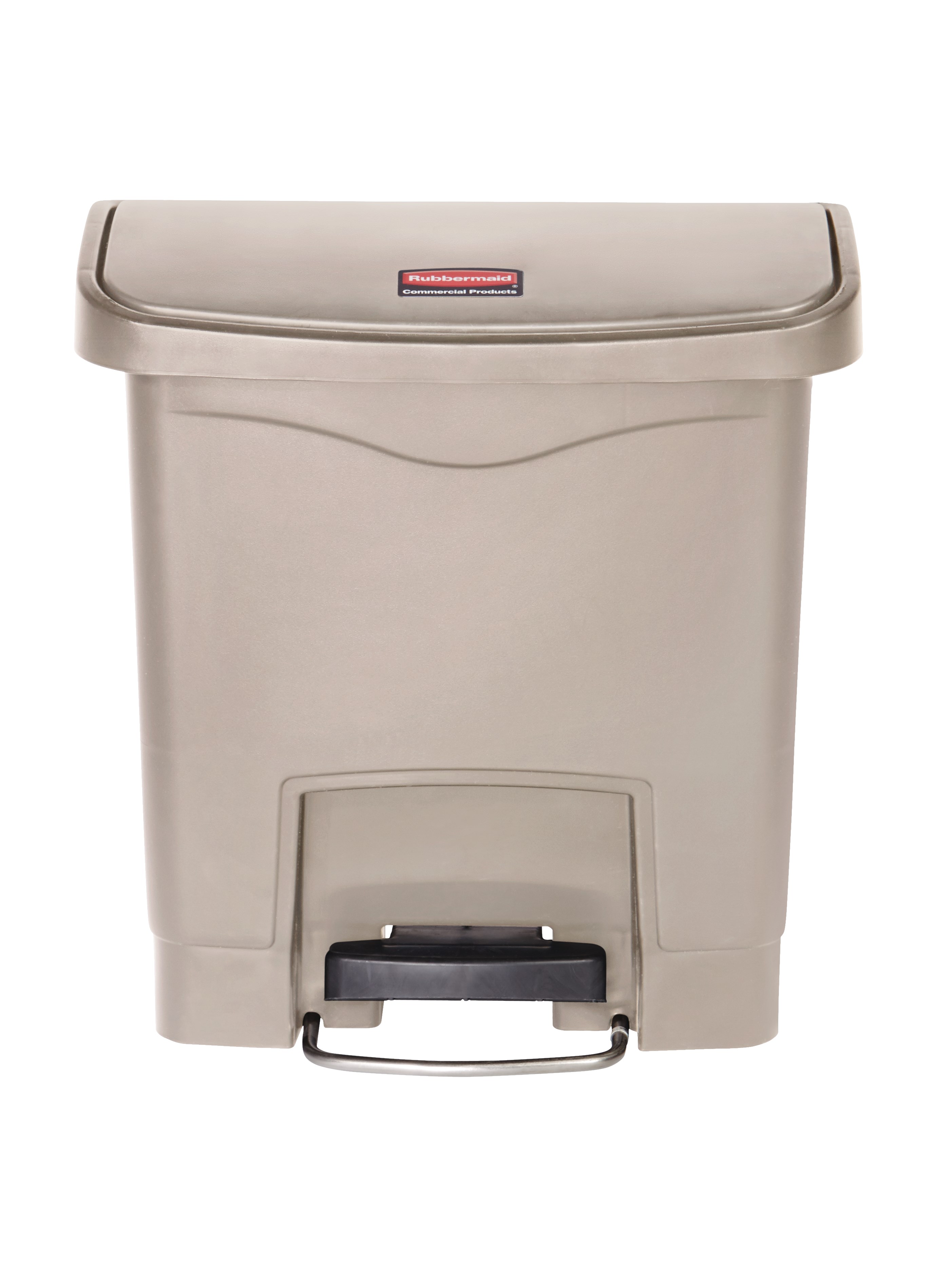The Rubbermaid Commercial Streamline®  Step-On Container features a slim profile and small footprint to fit in tightest spaces. Streamline®  Step-On containers are constructed with premium-quality materials and meet the needs of any environment with efficiency, safety, and durability.