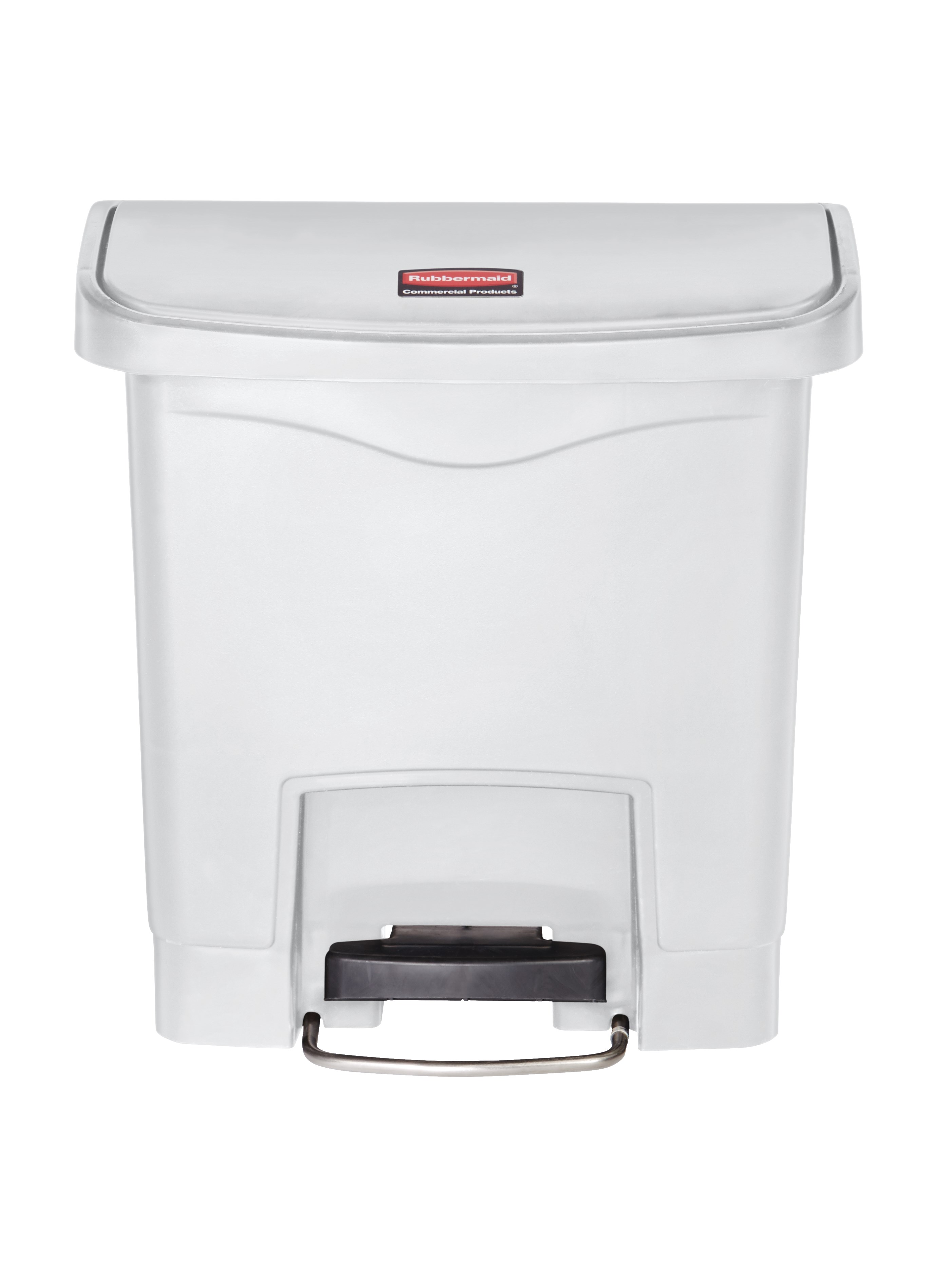 The Rubbermaid Commercial Streamline®  Step-On Container features a slim profile and small footprint to fit in tightest spaces. Streamline®  Step-On containers are constructed with premium-quality materials and meet the needs of any environment with efficiency, safety, and durability.