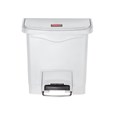 The Rubbermaid Commercial Streamline®  Step-On Container features a slim profile and small footprint to fit in tightest spaces. Streamline®  Step-On containers are constructed with premium-quality materials and meet the needs of any environment with efficiency, safety, and durability.