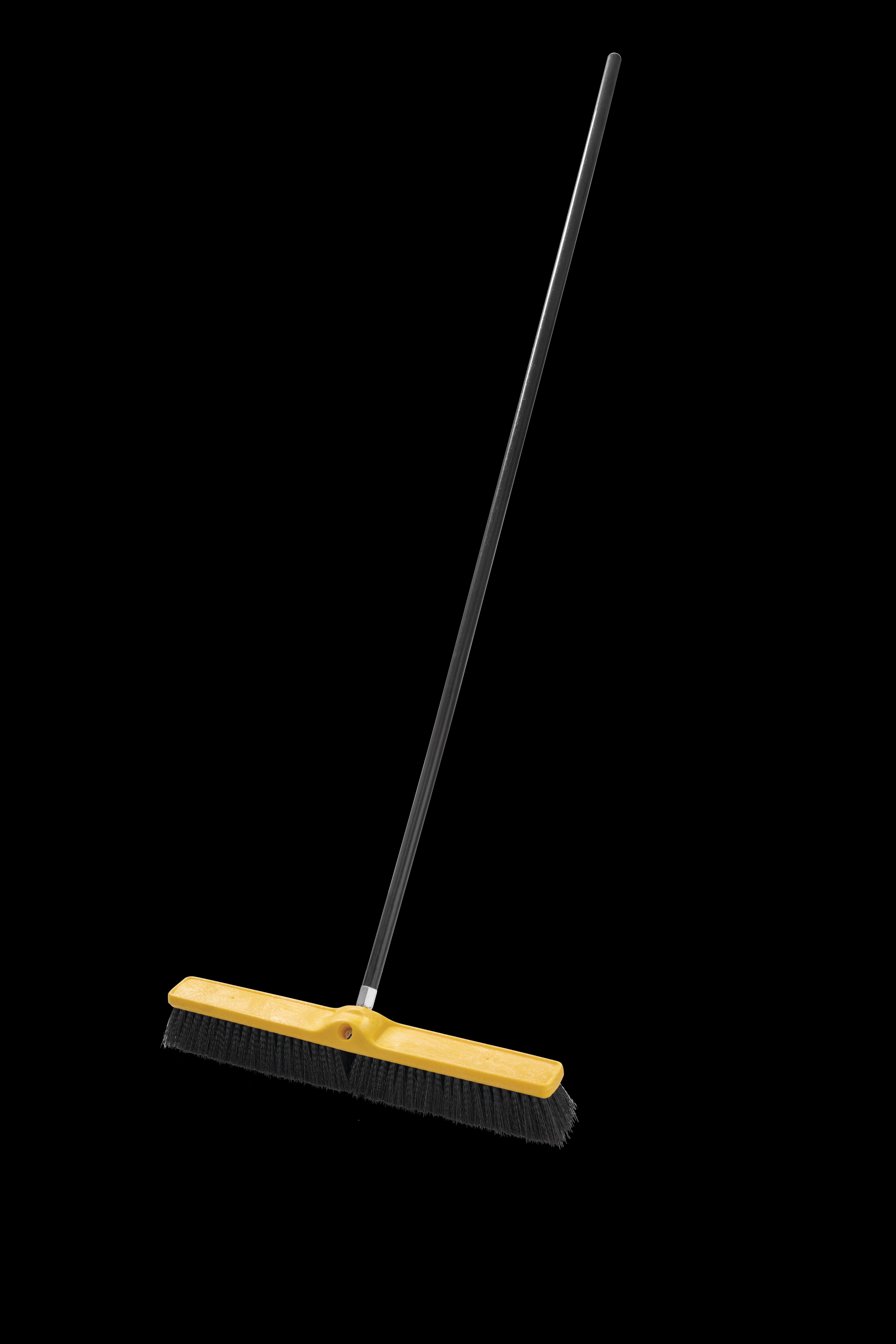 The Rubbermaid Commercial Medium Floor Sweep Push Broom Head is designed to sweep up light to medium debris on different surfaces.