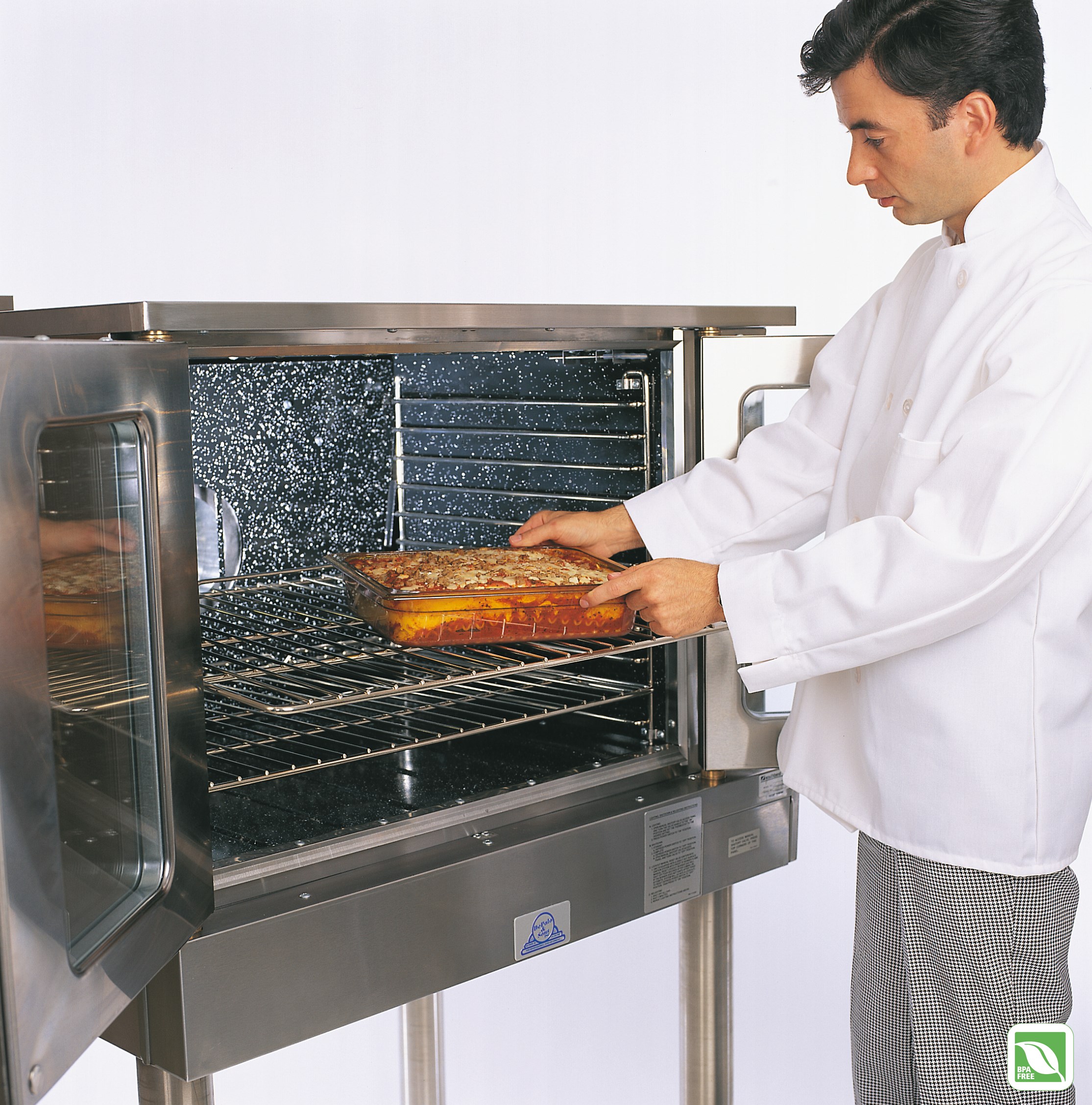 Heavy Duty Hot food pans in industry standard, gastronorm sizes.  Steam table and microwave safe