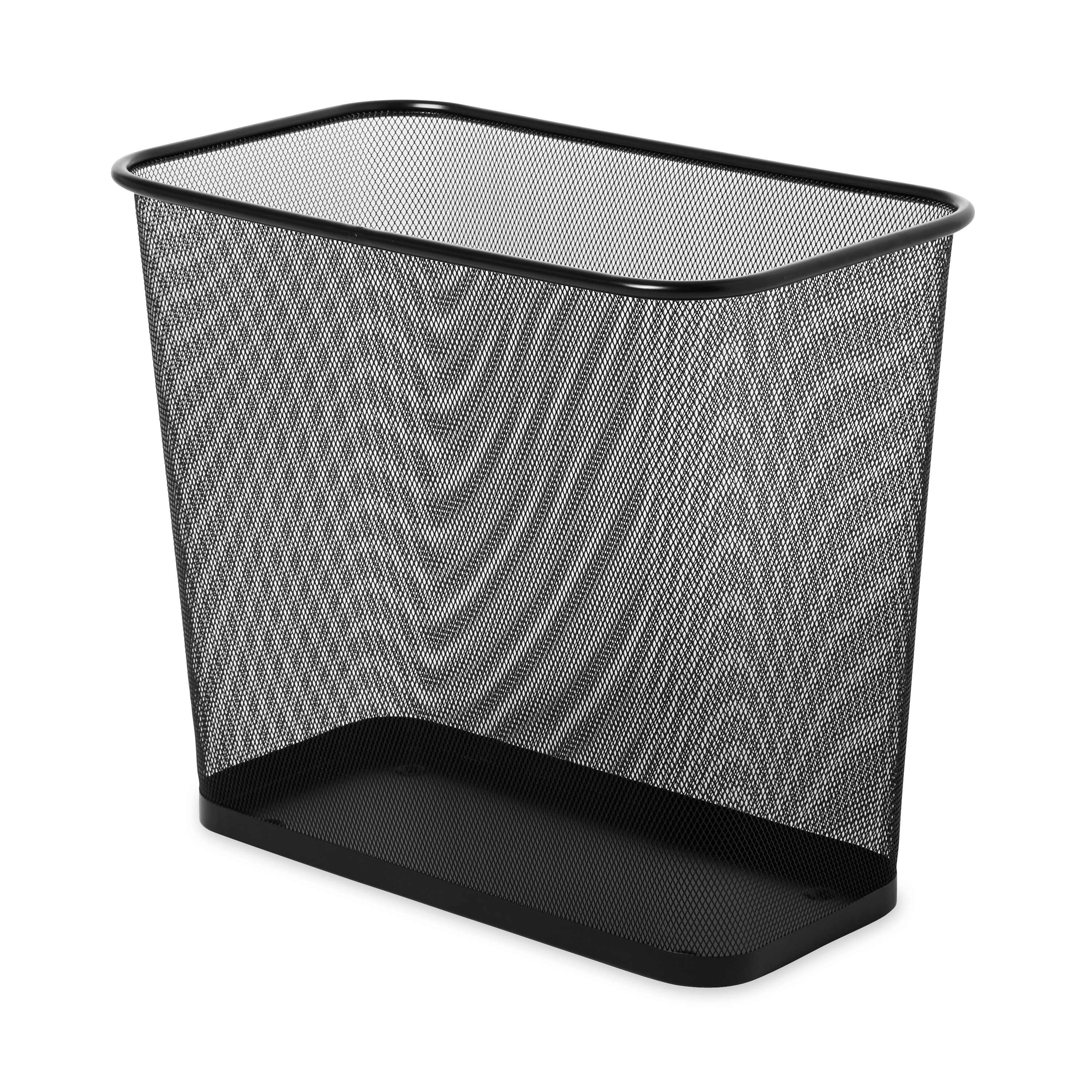 The Rubbermaid Commercial Waste Bin is space-efficient and economical. This Waste Bin is manufactured with fire-safe steel and powder-coated to a black finish.