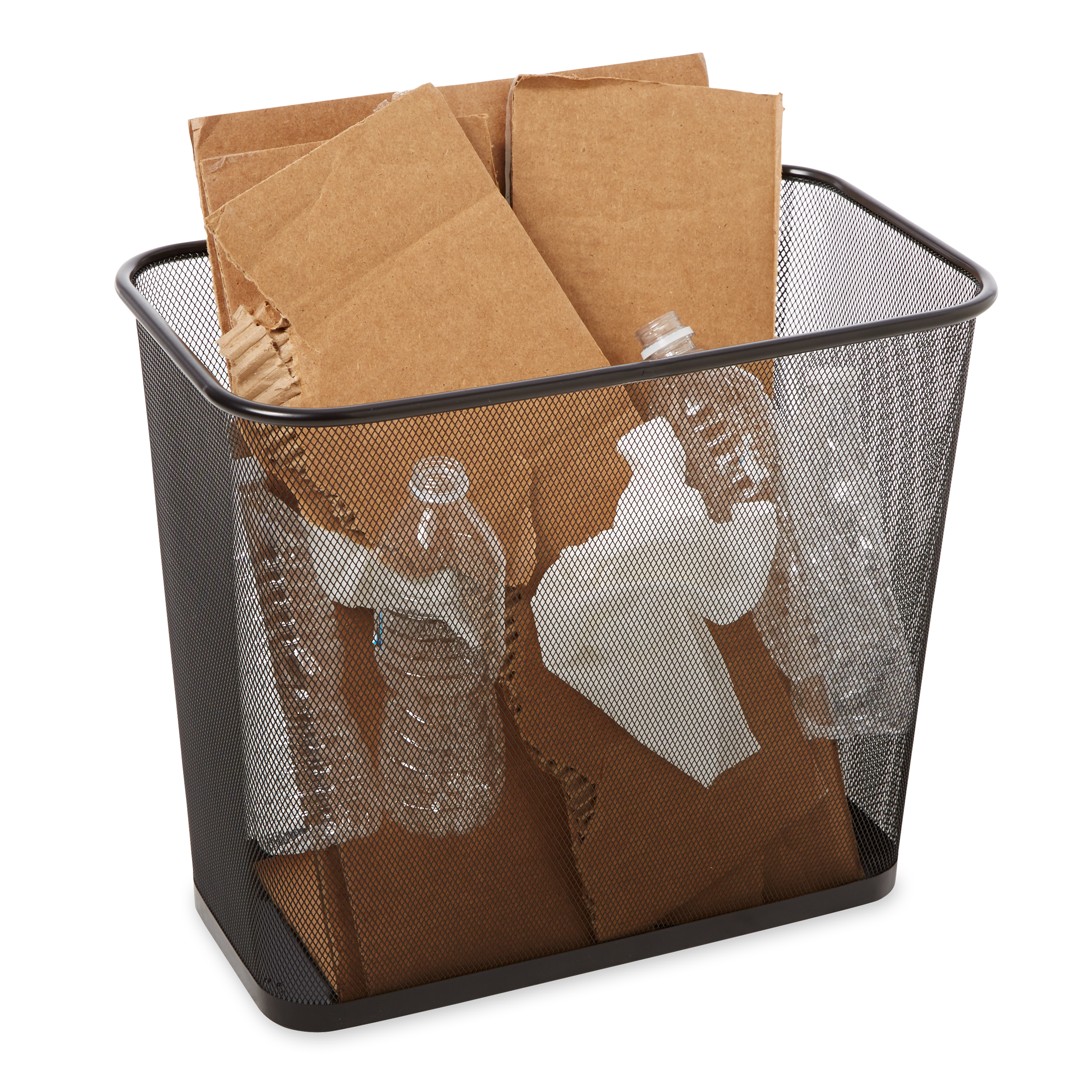 The Rubbermaid Commercial Waste Bin is space-efficient and economical. This Waste Bin is manufactured with fire-safe steel and powder-coated to a black finish.