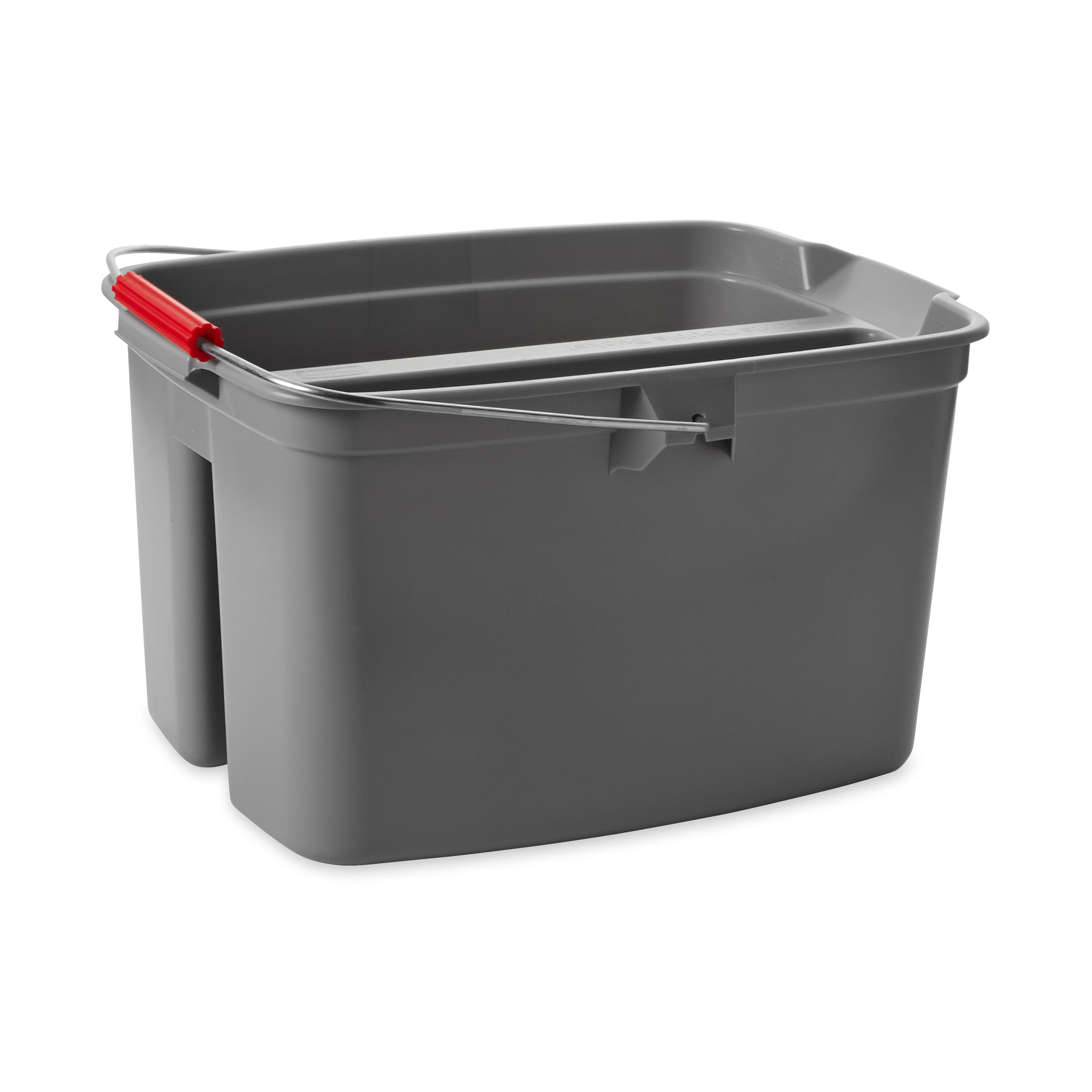 The Rubbermaid Commercial Double Pail Plastic Bucket makes using a sponge mop simple.