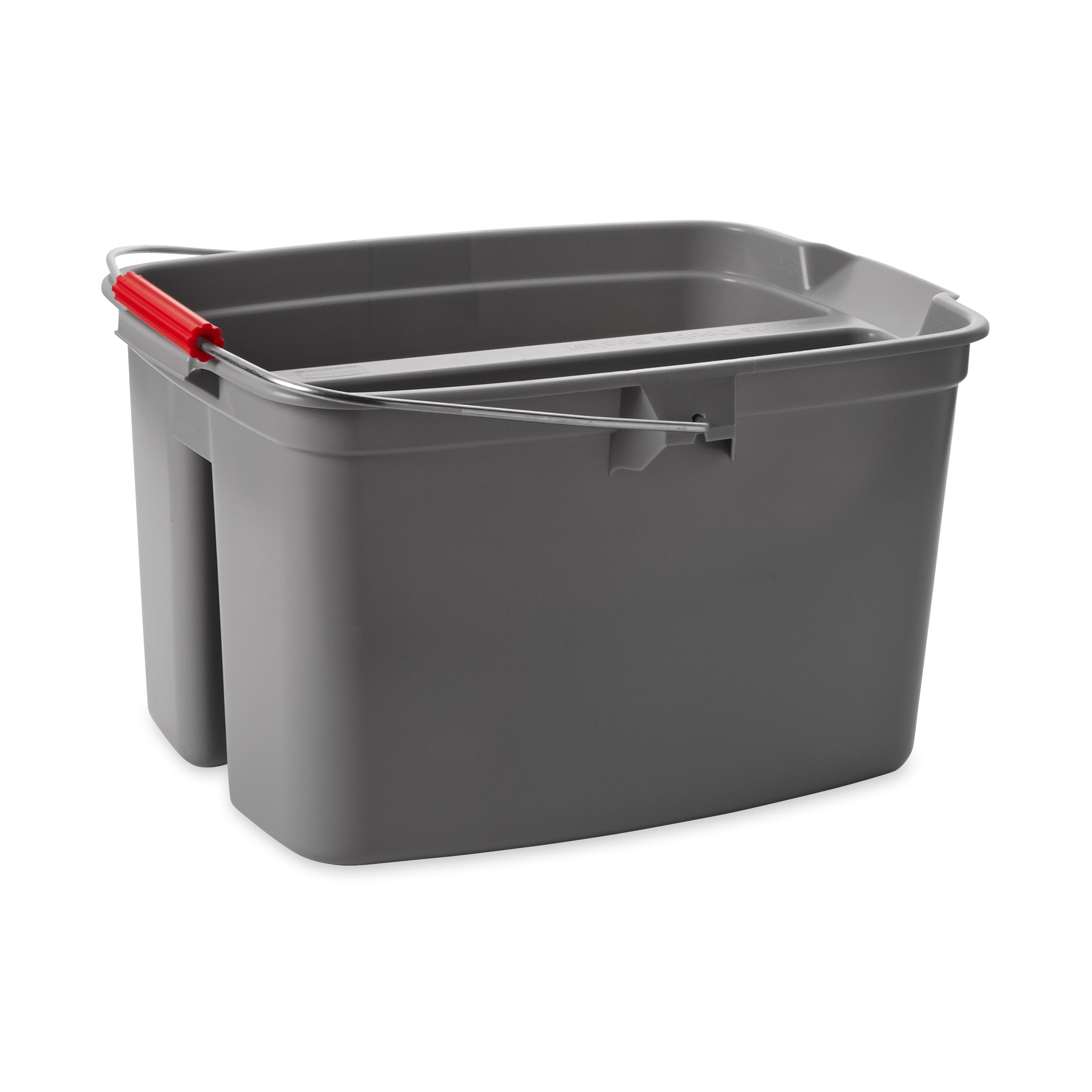 The Rubbermaid Commercial Double Pail Plastic Bucket makes using a sponge mop simple.