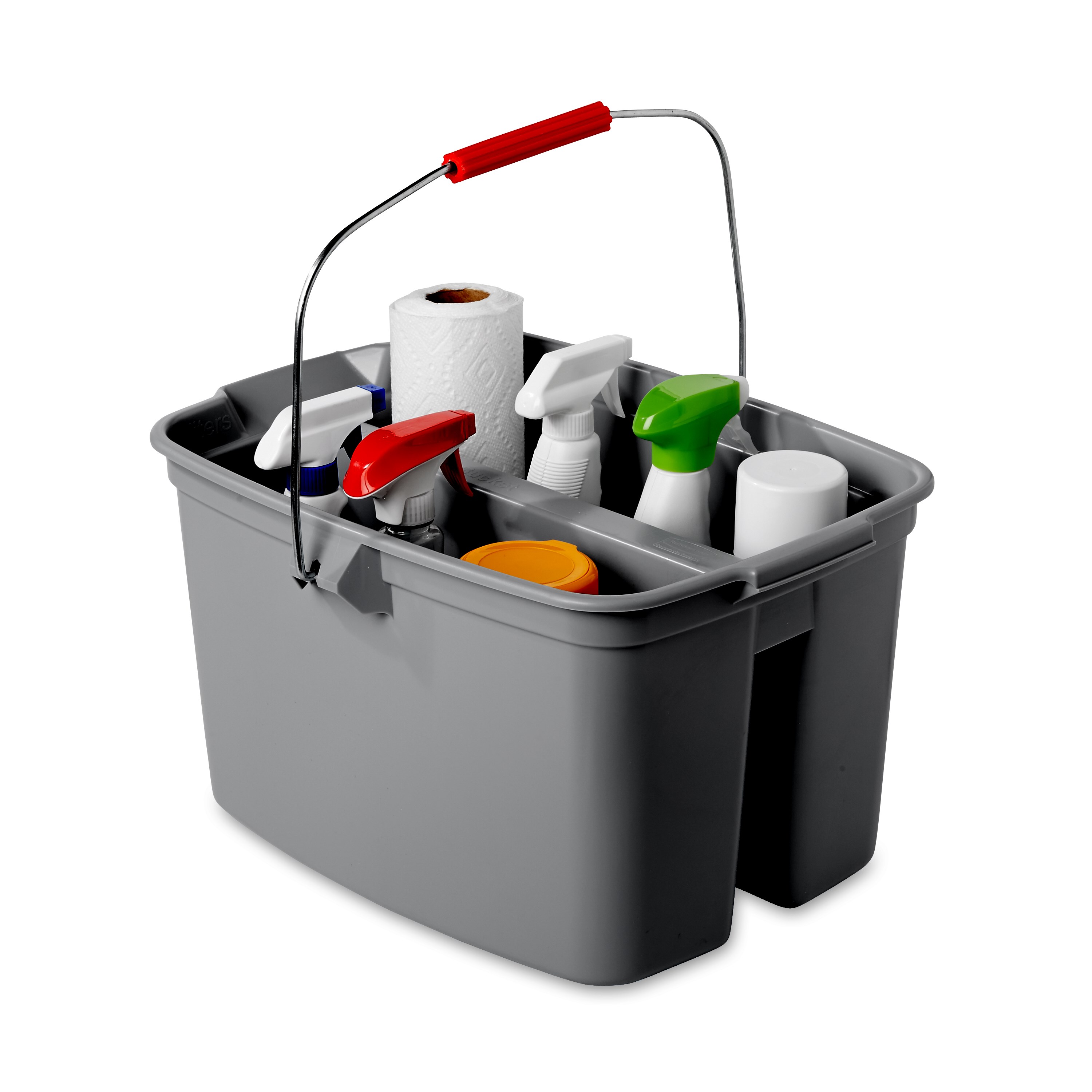 The Rubbermaid Commercial Double Pail Plastic Bucket makes using a sponge mop simple.