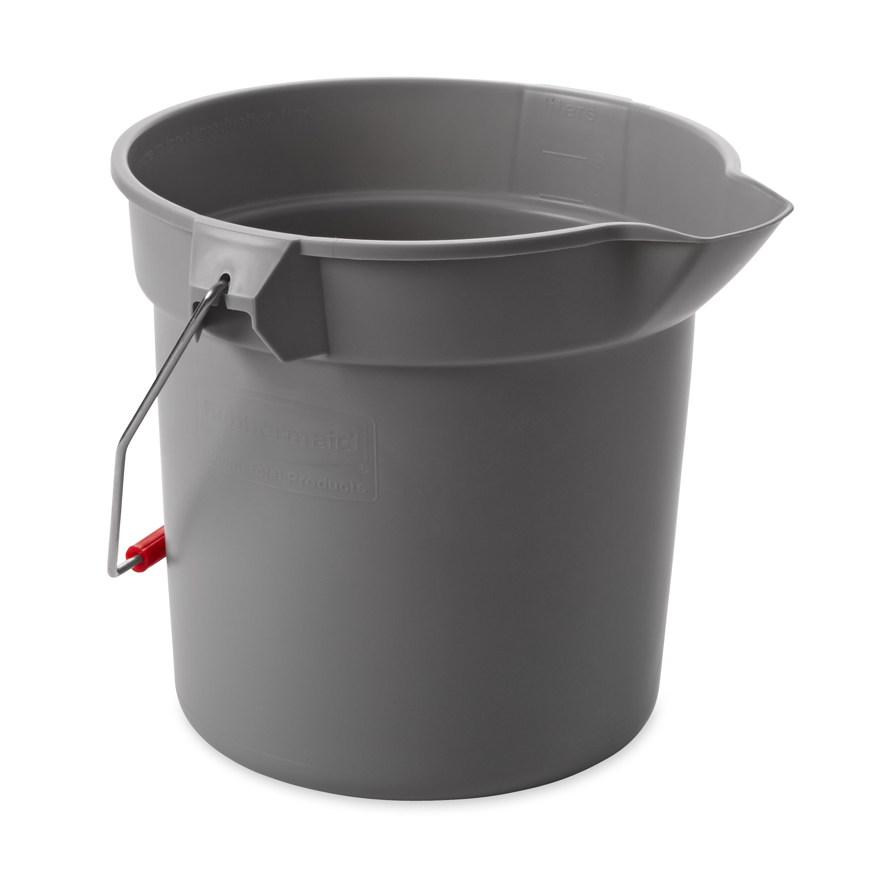 Heavy-duty thick wall construction. BRUTE® Round Buckets have molded-in graduations for accurate measuring.