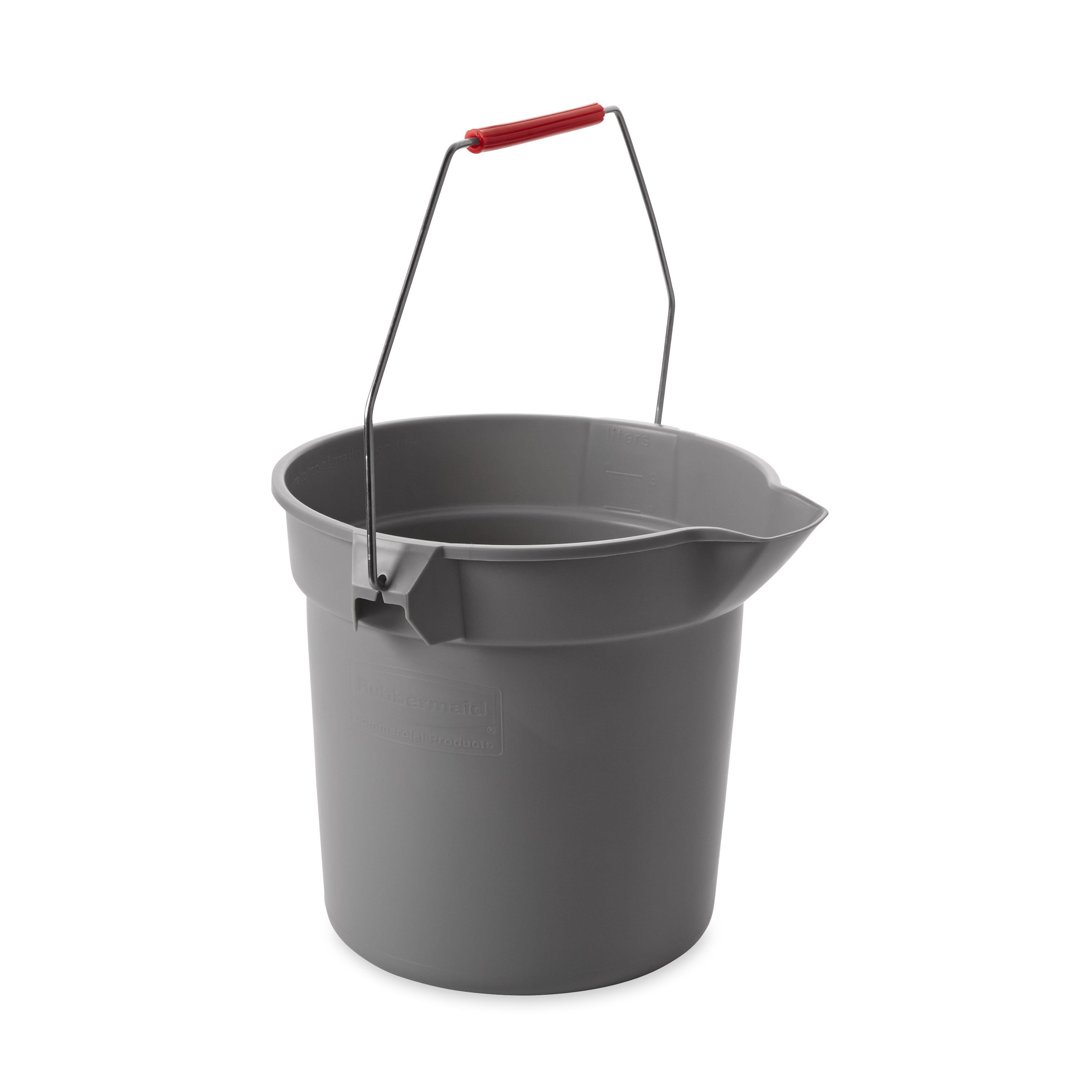 Heavy-duty thick wall construction. BRUTE® Round Buckets have molded-in graduations for accurate measuring.