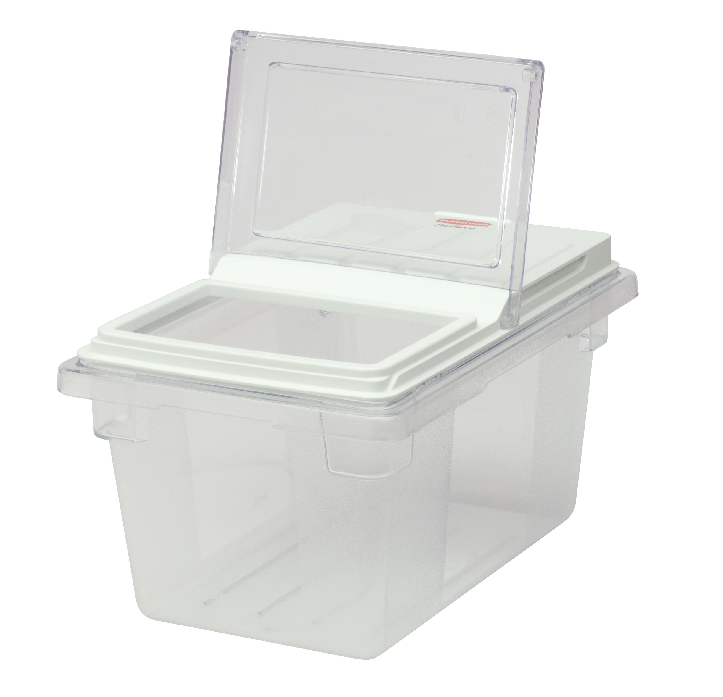 ProSave® Sliding lid helps provide an integrated solution by fitting on all clear food boxes.  The lid slides back or flips up for proper food storage and easy access.