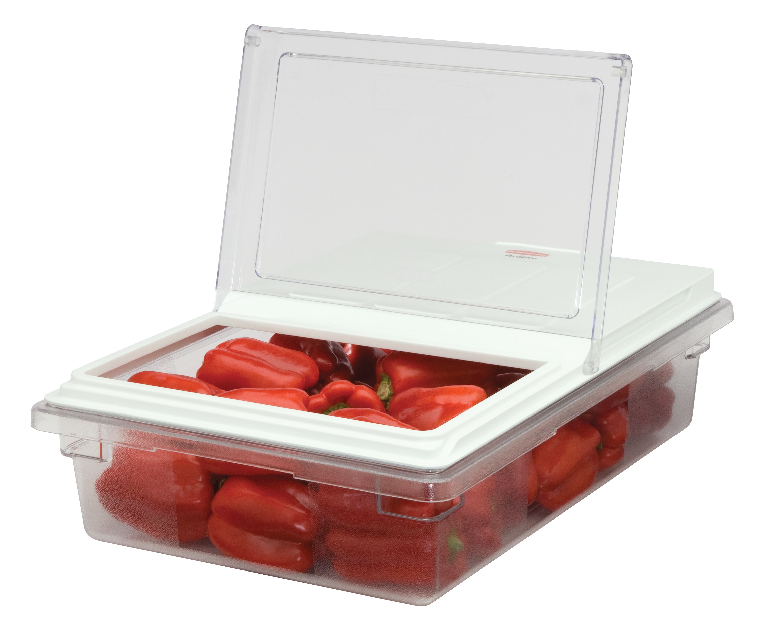 ProSave® Sliding lid helps provide an integrated solution by fitting on all clear food boxes.  The lid slides back or flips up for proper food storage and easy access.