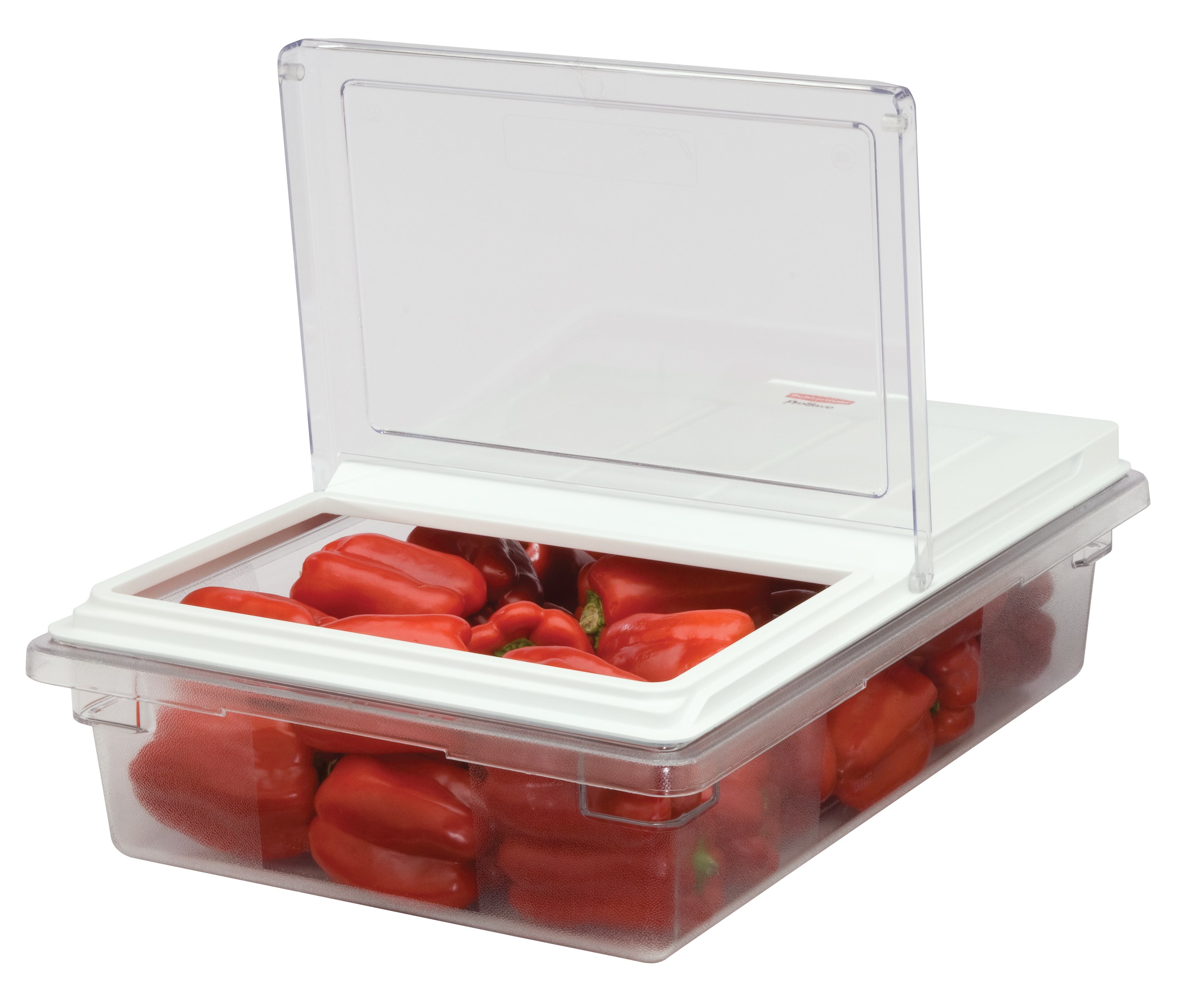 ProSave® Sliding lid helps provide an integrated solution by fitting on all clear food boxes.  The lid slides back or flips up for proper food storage and easy access.