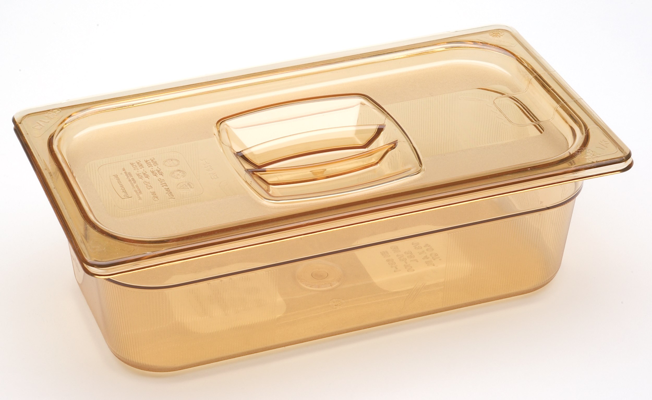 Heavy Duty Hot food pans in industry standard, gastronorm sizes.  Steam table and microwave safe