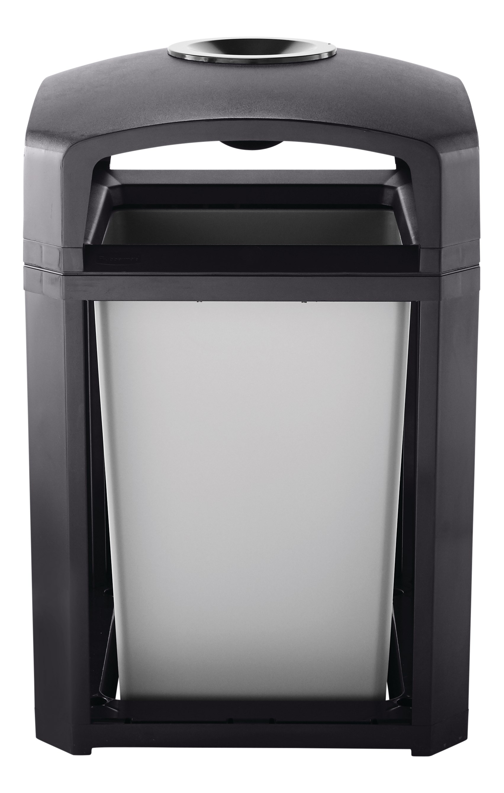 Landmark Series® Containers with Ashtray combine waste collection and smoking management for high-traffic outdoor areas. Easy-to-service design features a hinged top with a stay-open strap for access to rigid liner enabling quick waste removal.