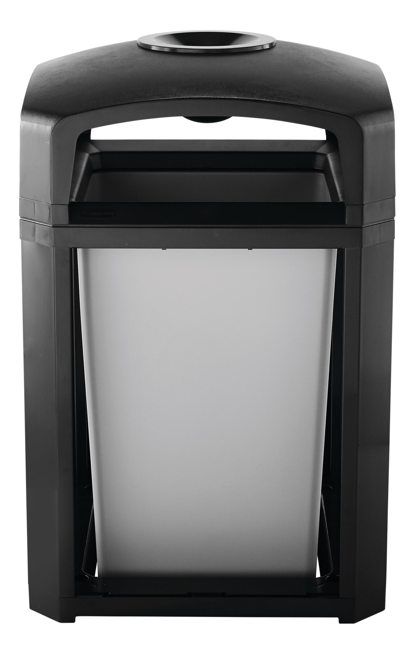 Landmark Series® Containers with Ashtray combine waste collection and smoking management for high-traffic outdoor areas. Easy-to-service design features a hinged top with a stay-open strap for access to rigid liner enabling quick waste removal.