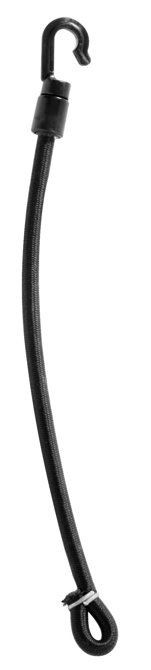 The Vacuum Bungee is for use with Cleaning and Housekeeping Carts to help secure vacuums, Pulse Mops, and other stick goods with larger handles.