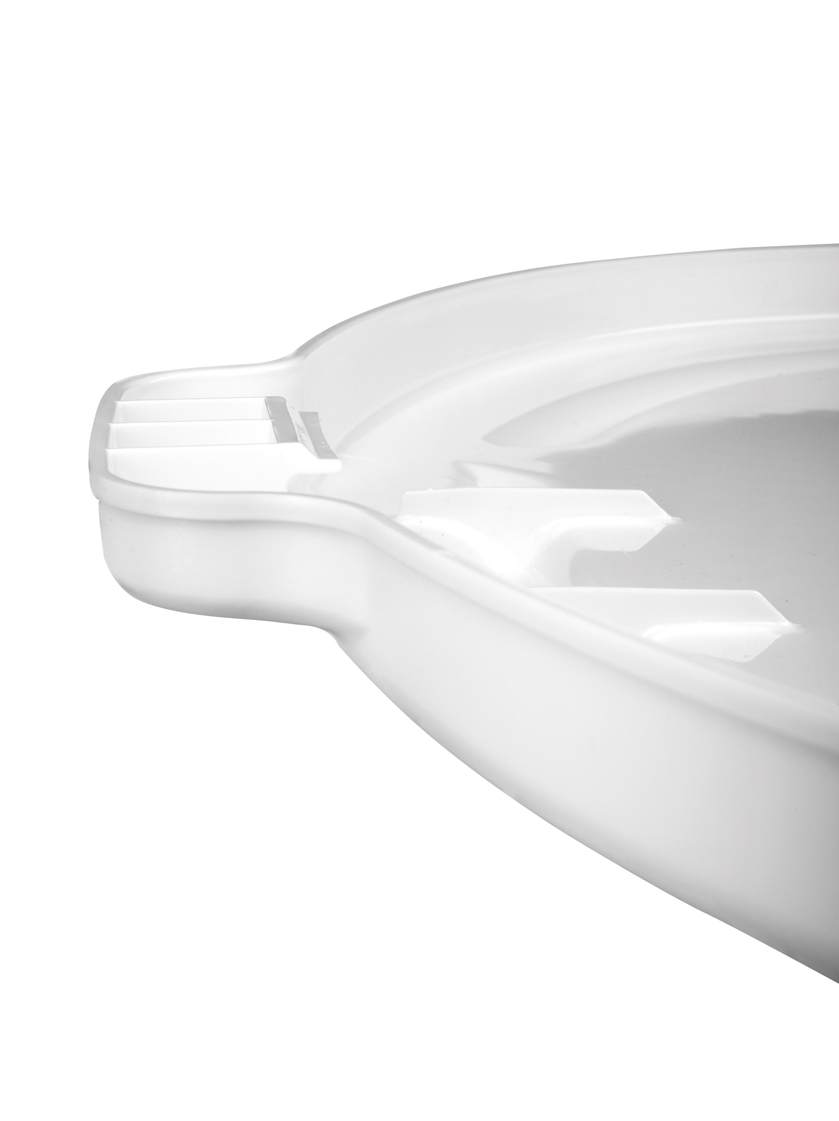 Rubbermaid Commercial BRUTE® Self-Draining Lids（ラバーメイド コマーシャル BRUTE® セルフドレインリッド）は、水が溜まるのを防ぐセルフドレインチャンネルを備えています。