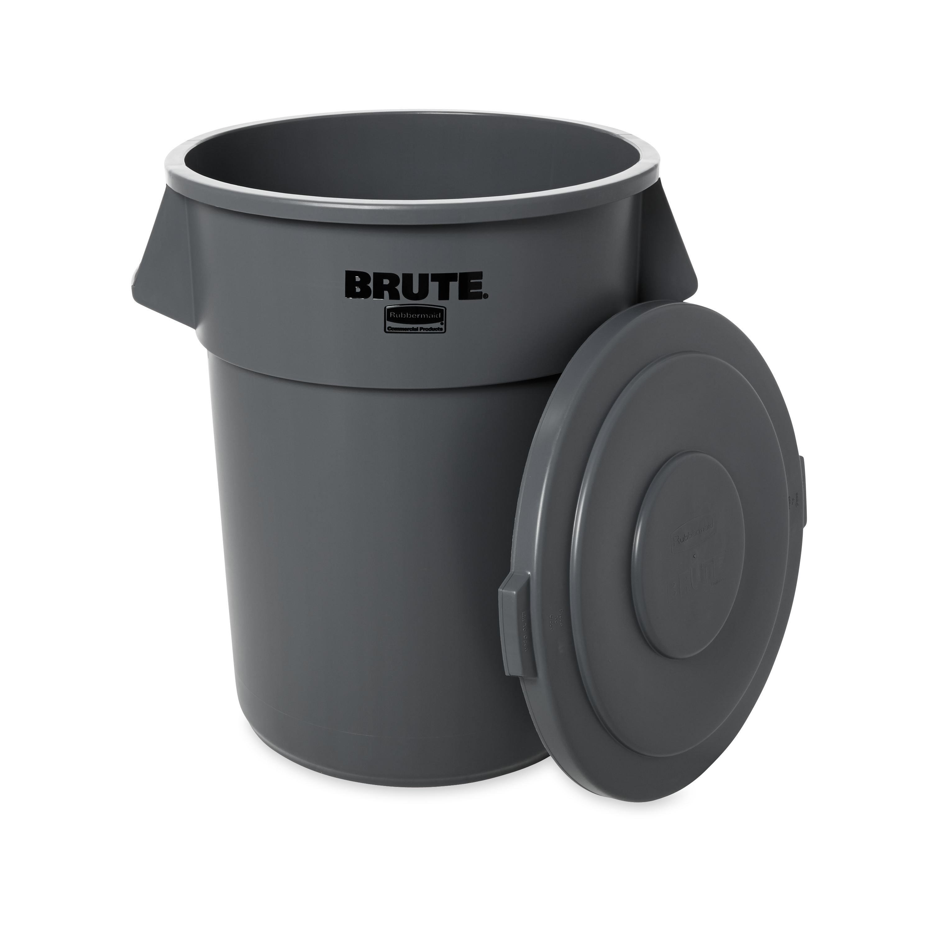 The Rubbermaid Commercial BRUTE® Self-Draining Lids feature self-draining channels that prevent water from pooling.