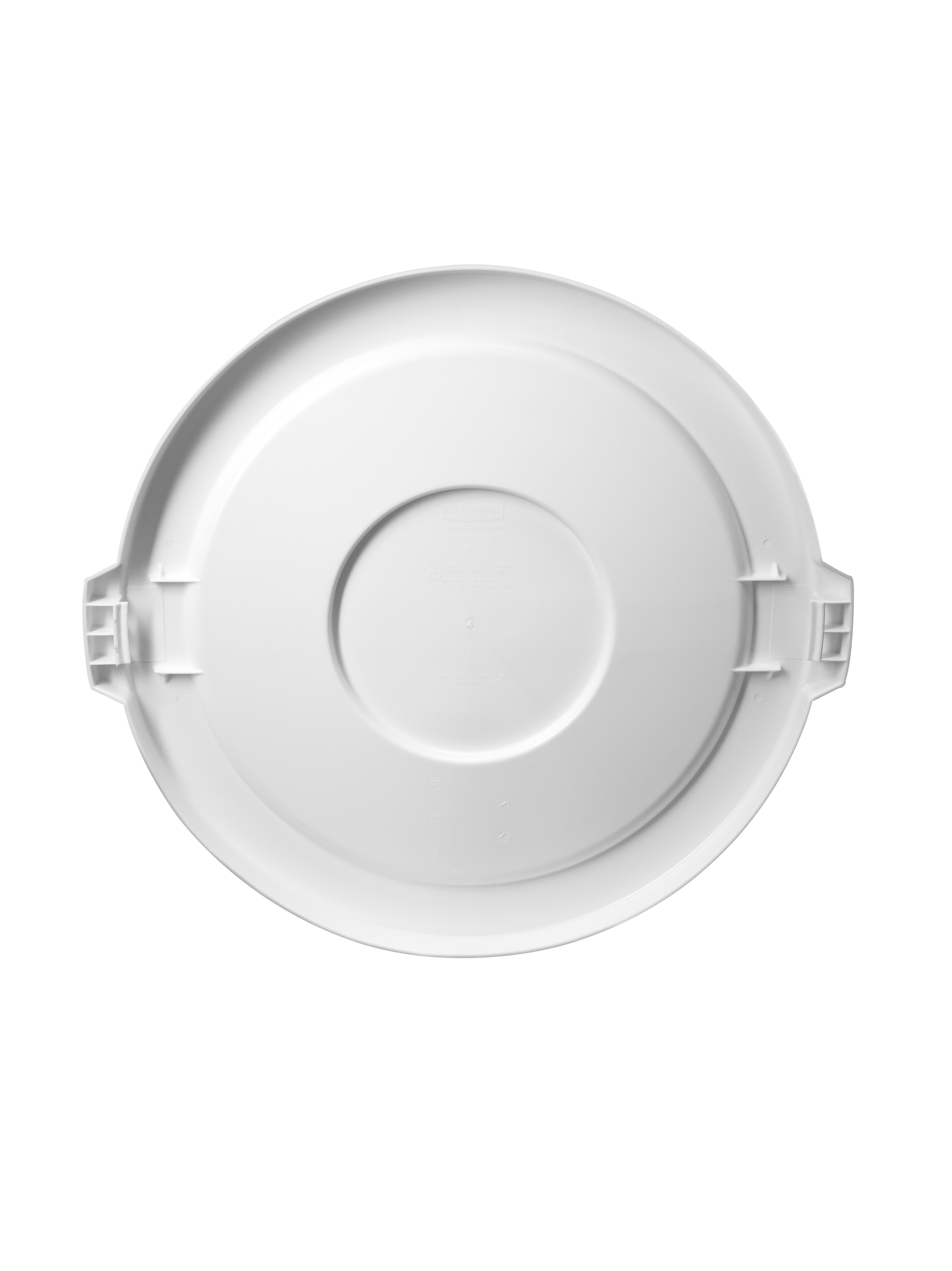 The Rubbermaid Commercial BRUTE® Self-Draining Lids feature self-draining channels that prevent water from pooling.