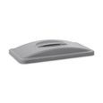 A variety of Slim Jim lids are available to help facilitate waste and recycling sortation
