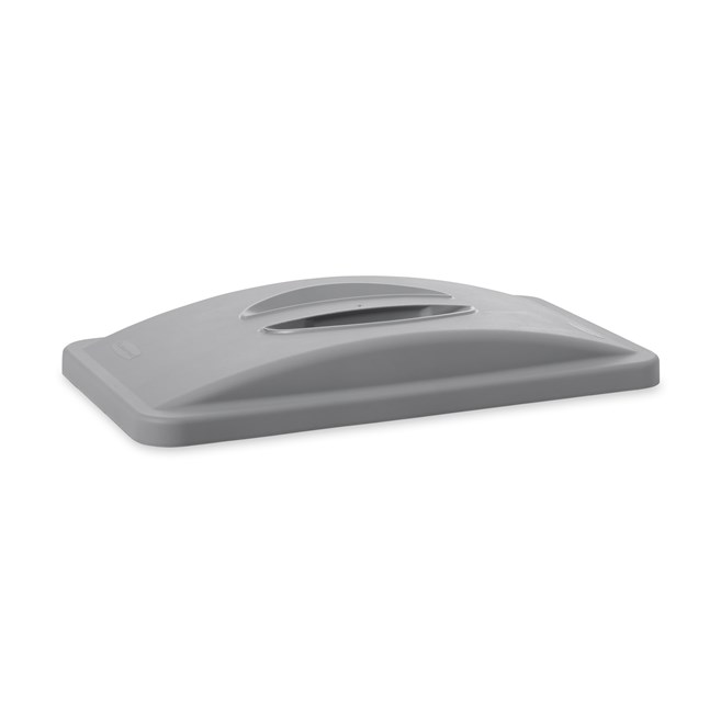 A variety of Slim Jim lids are available to help facilitate waste and recycling sortation