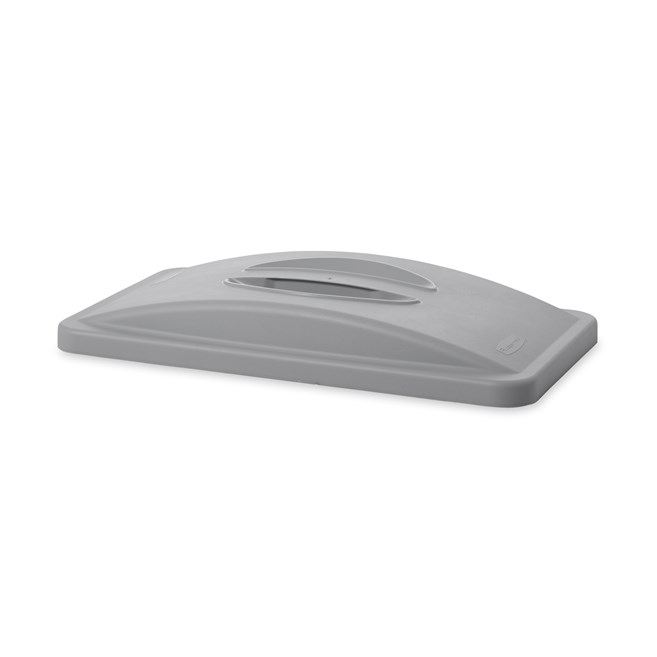A variety of Slim Jim lids are available to help facilitate waste and recycling sortation