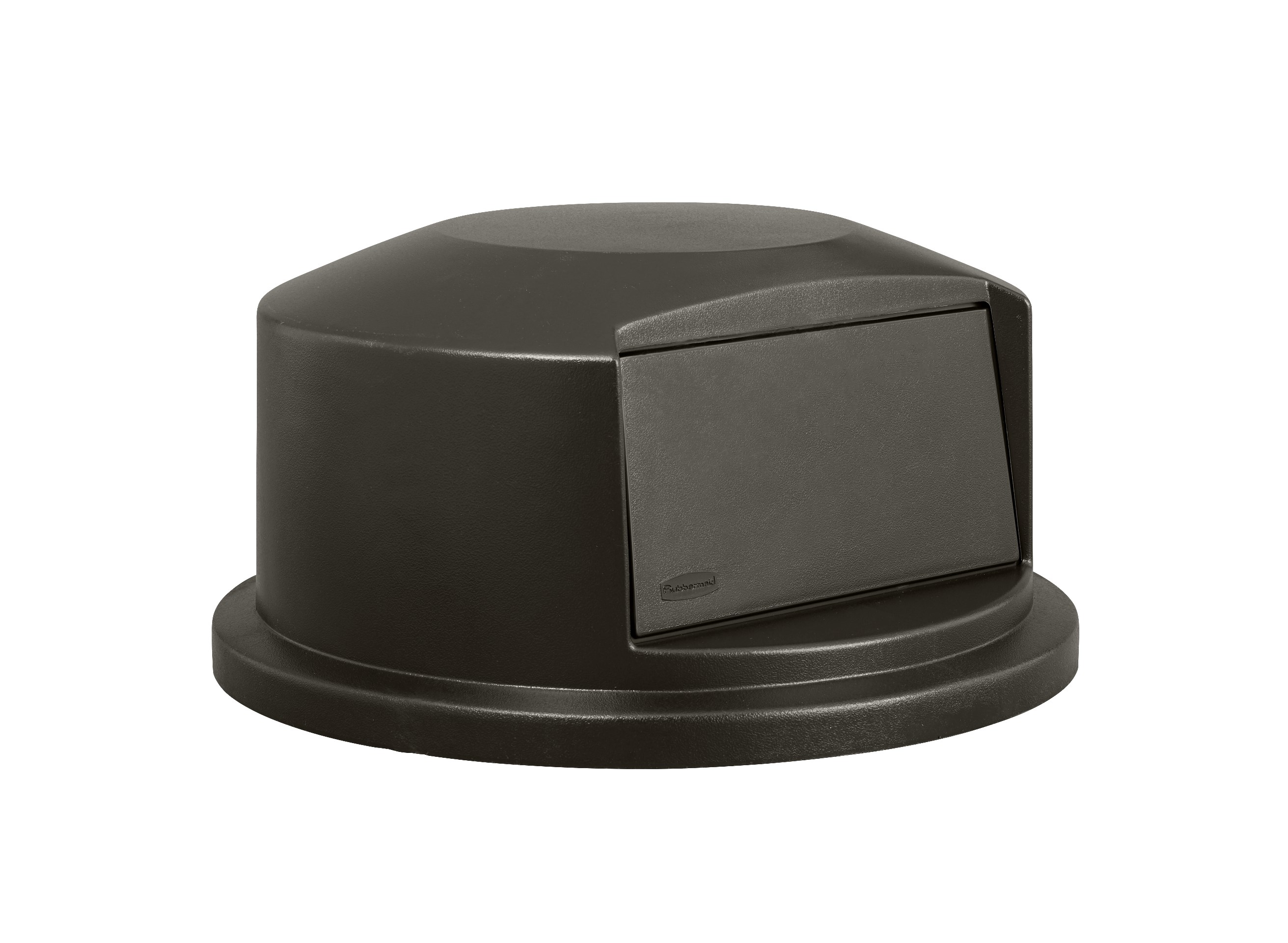 Rubbermaid Commercial Vented BRUTE® Dome Top Lidは、スナップロック式でぴったりフィット。スプリングドアでゴミ捨てが簡単で、虫の侵入も防ぎます。