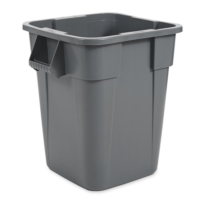 The Rubbermaid Commercial Square BRUTE® container offers up to 14% more capacity than round containers and is designed with professional-grade, heavy-duty plastic that won't rust, chip, or fade.