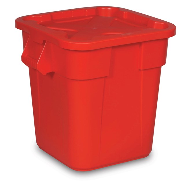 The Rubbermaid Commercial Square BRUTE® container offers up to 14% more capacity than round containers and is designed with professional-grade, heavy-duty plastic that won't rust, chip, or fade.