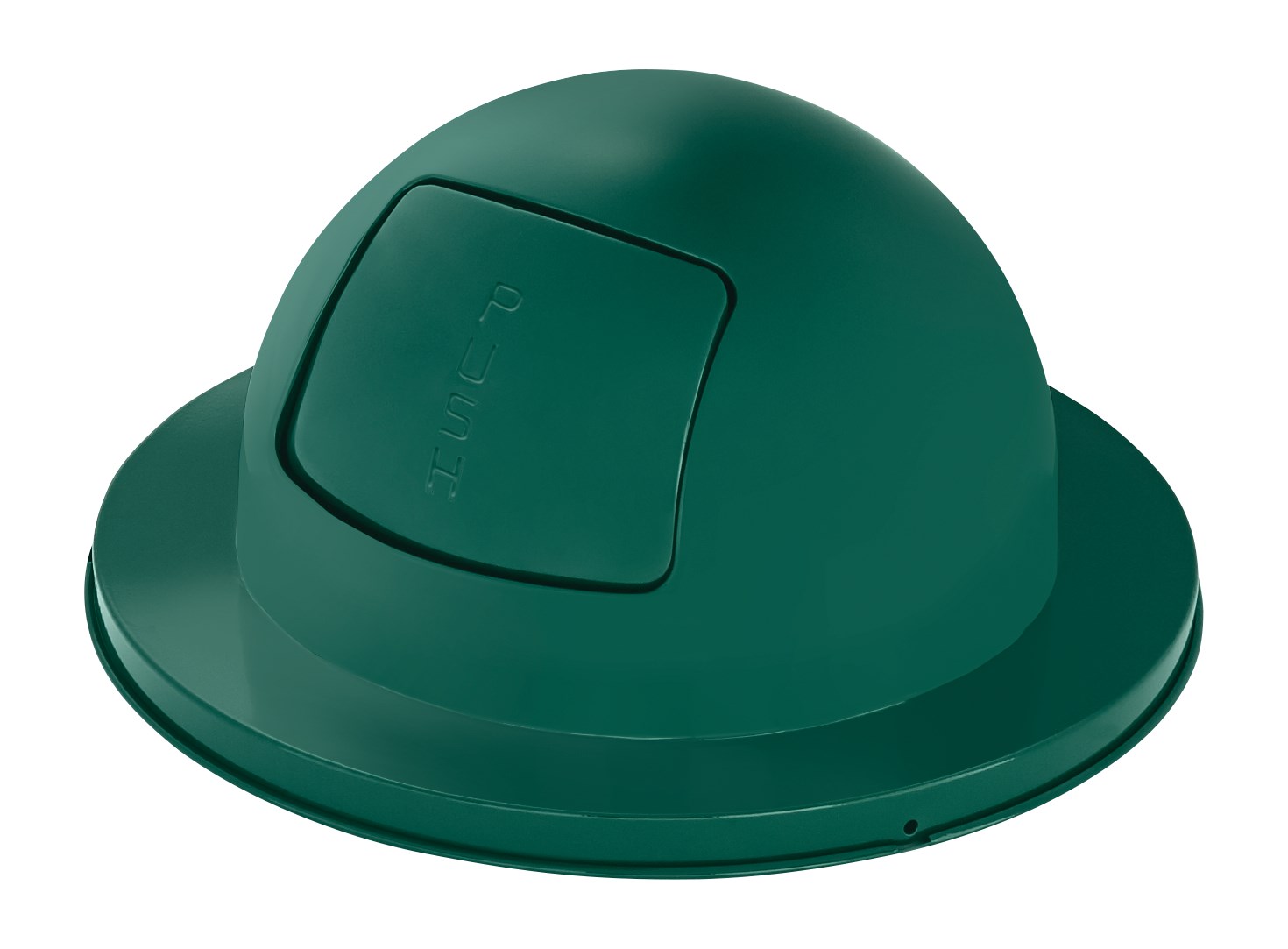 The Steel Drum Dome Top is a self-closing "push" door top that is Factory-Mutal (FM) approved when used with a Rubbermaid Commercial 30-gallon Steel Drum Container. Helps seal away unpleasant odors and unsightly waste.