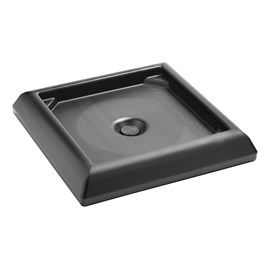 Optional weighted base is secured with screws and is available in two different size options for additional stability on the Ranger containers. Base is to be filled with sand for stability.