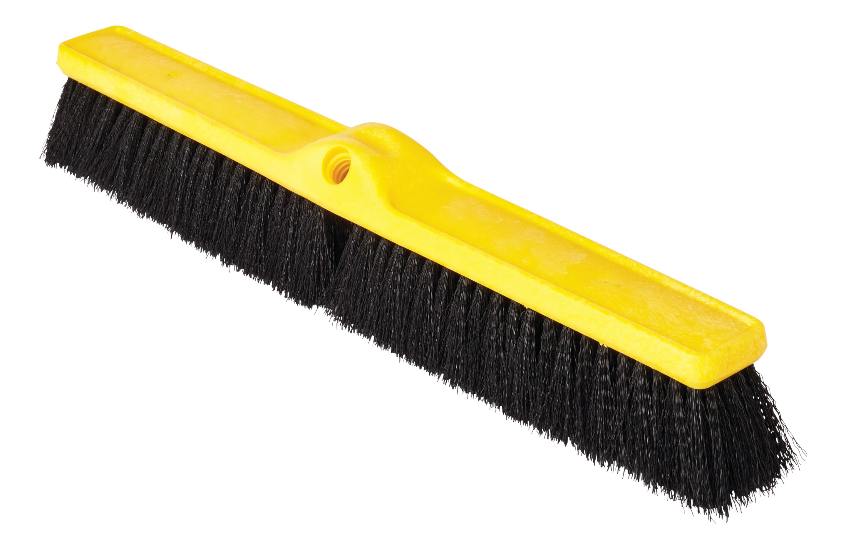 The Rubbermaid Commercial Medium Floor Sweep Push Broom Head is designed to sweep up light to medium debris on different surfaces.