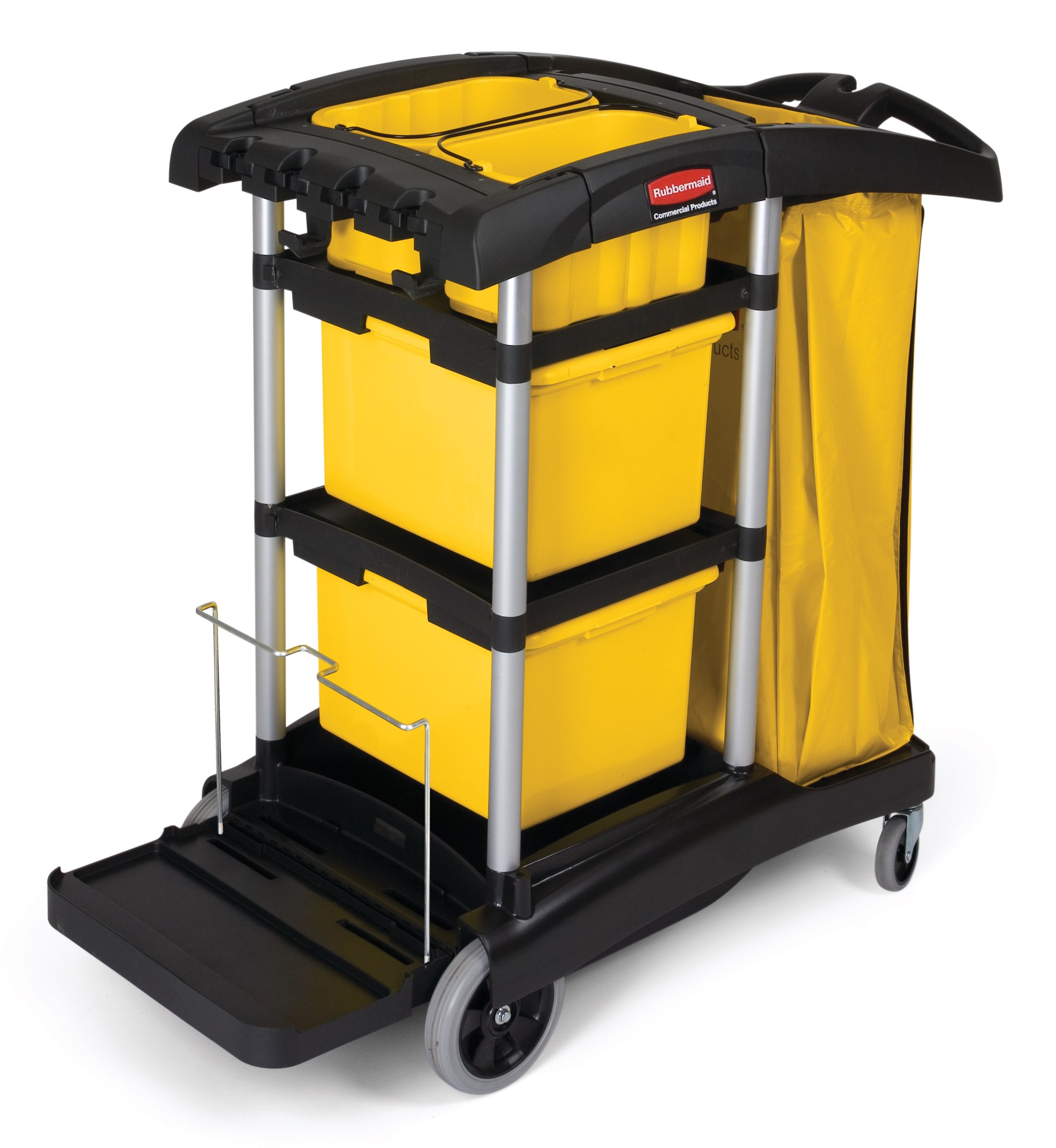 대용량 청소 카트(쓰레기통 포함)는 수납 솔루션이자 도구 정리함인 유연한 대용량 카트로, 쓰레기를 수거하고 청소 장비를 효율적으로 운반할 수 있습니다.