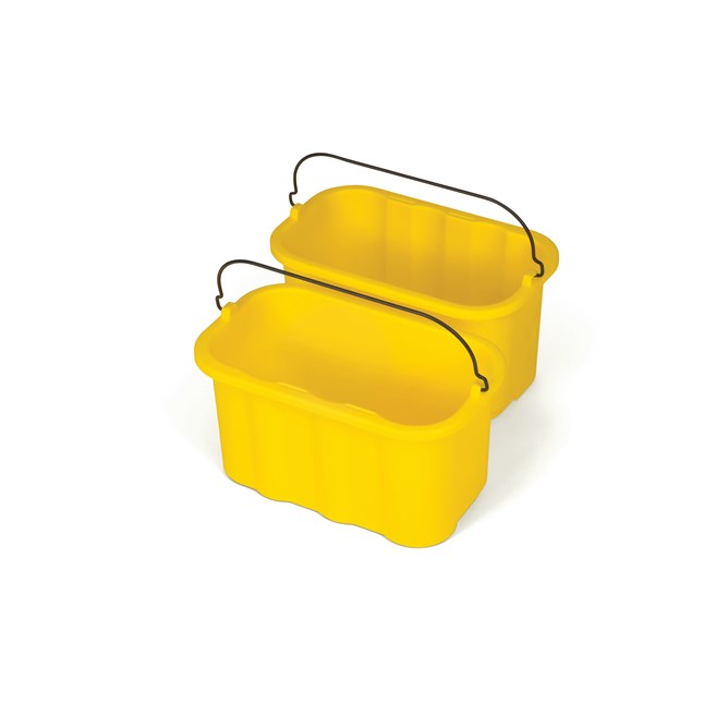 The 10-Quart Caddy for Cleaning Carts provides a quick and easy way to clean in tight places.