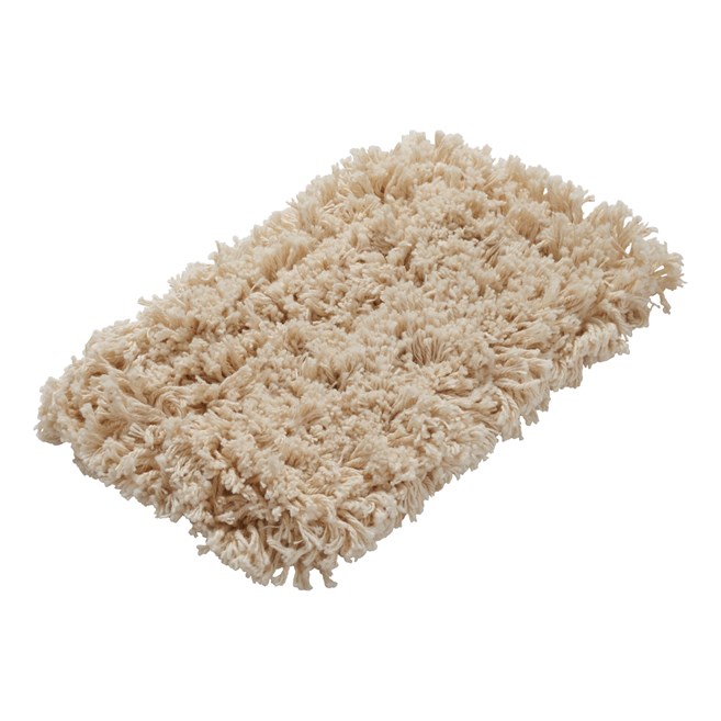 Replacement cotton pads for the wall washer kit.  The pads have a raised-ribbed design that works with either side pressure or downward pressure mop wringers. The pads remove easily for convenient washing, making them ideal for commercial use.