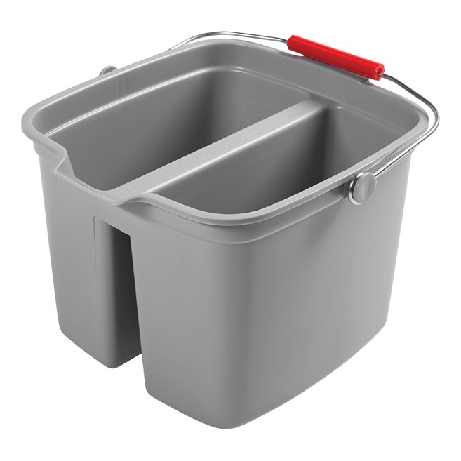 An easy-to-use cleaning system. Double pail for separation of cleaning solution and rinse water.