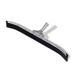 This curved floor squeegee features a dual moss rubber blade that will not leave marks. The blade is dual moss rubber. Ideal for removing liquid spills and heavy dirt in any work environment. The blade fits standard tapered handles. 24" long.