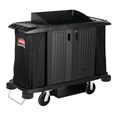 The Executive Full-Size Housekeeping Cart with Doors is a complete system solution for housekeeping with optional double bag collection and adjustable shelves.