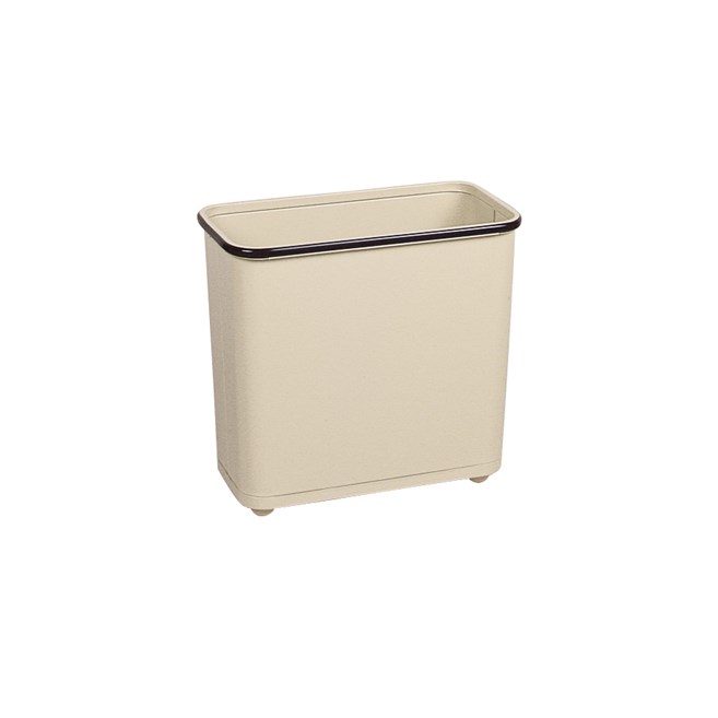 The Rubbermaid Commercial Open Top Steel Wastebaskets are fire-safe and puncture-resistant.