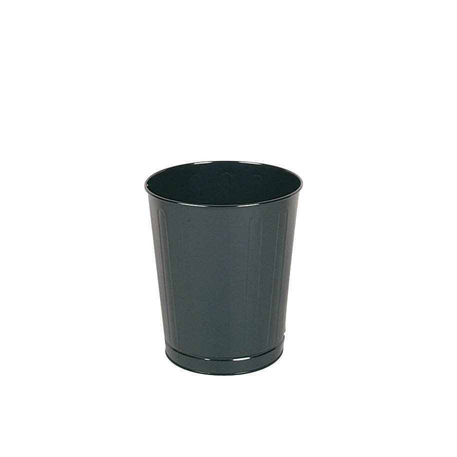 The Rubbermaid Commercial Open Top Steel Wastebaskets are fire-safe and puncture-resistant.