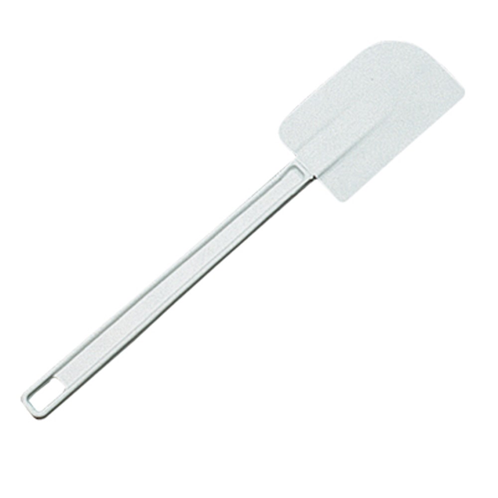 The Rubbermaid Commercial Rubber Spatula features a true rubber blade molded directly onto the handle