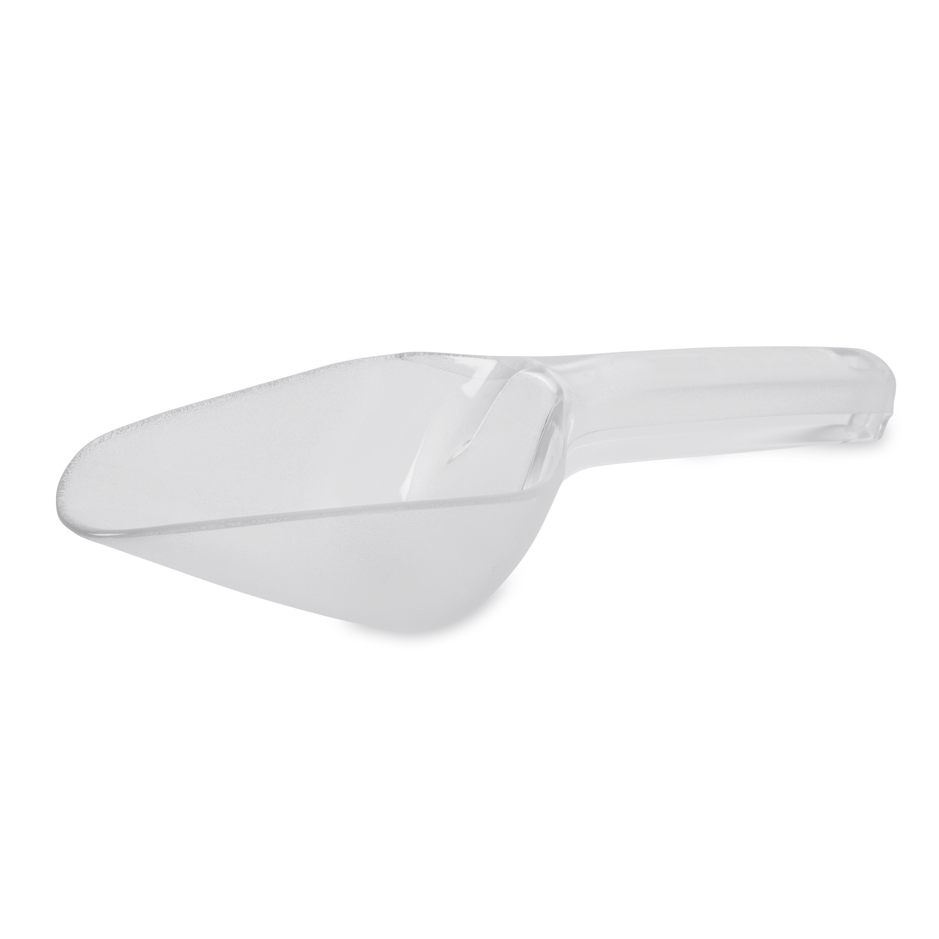 The Rubbermaid Commercial Feed Scoop features a smooth surface for easy cleaning.