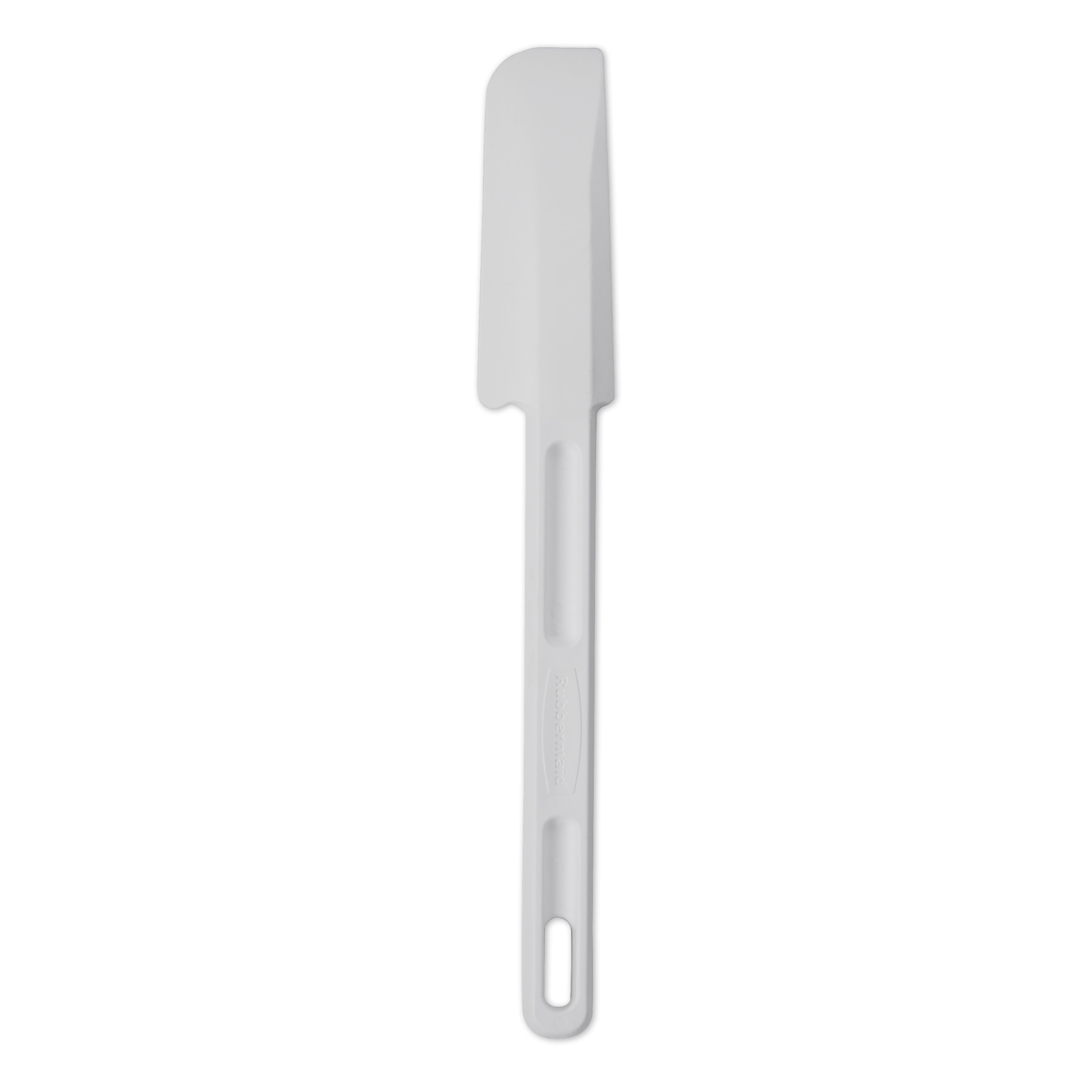A 9.5" icing-blade spatula designed for unheated applications of spreading of cake icing.