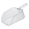 The Rubbermaid Commercial Bouncer® Ice Scoop features a smooth surface for easy cleaning.