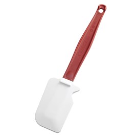 Rubbermaid Commercial high-heat scraper is for use in the kitchen. Blade is stain resistant and will not scratch cookware.
