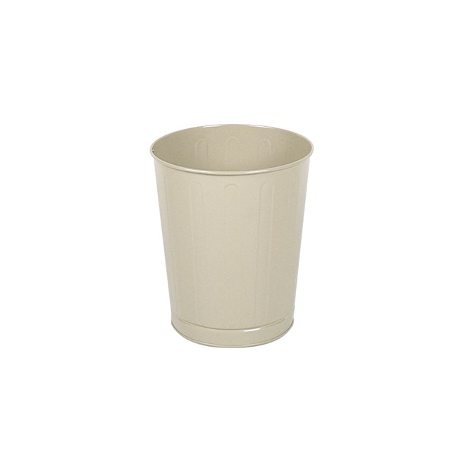 The Rubbermaid Commercial Open Top Steel Wastebaskets are fire-safe and puncture-resistant.