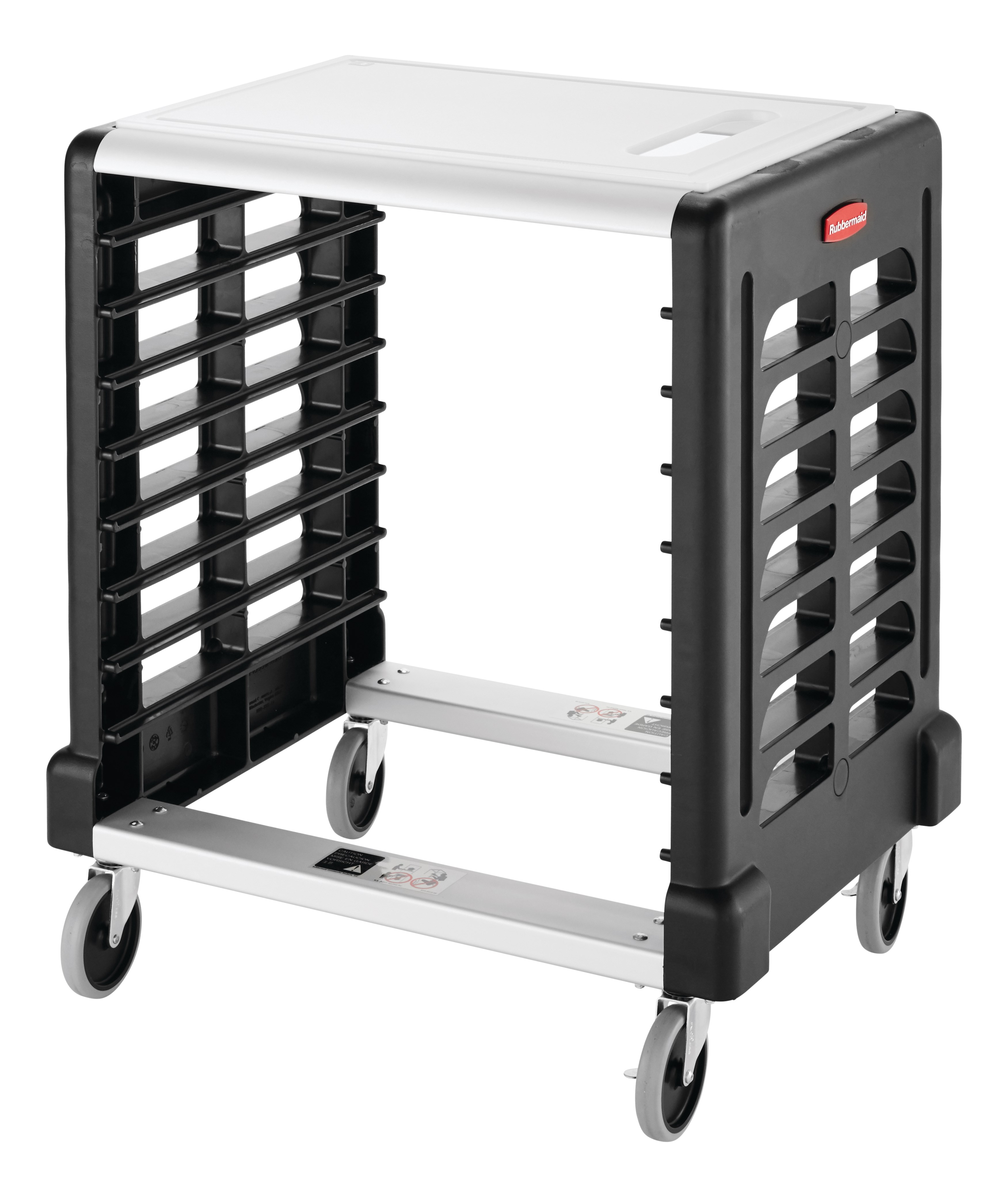 The Rubbermaid Commercial Racks and Carts increase efficiency by maximizing space, transportation, and storage