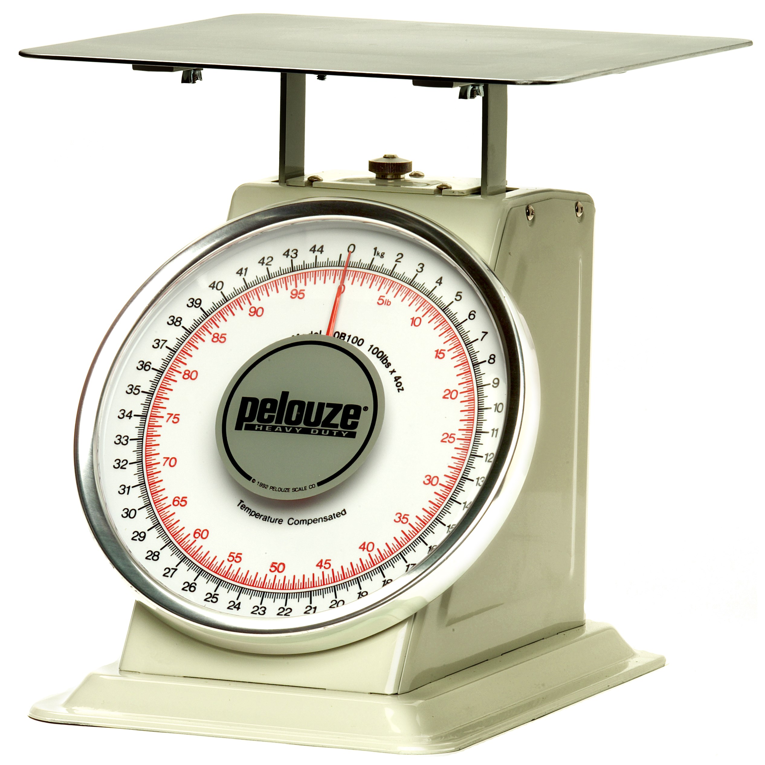 Heavy-duty platform scale for tabletop weighing.