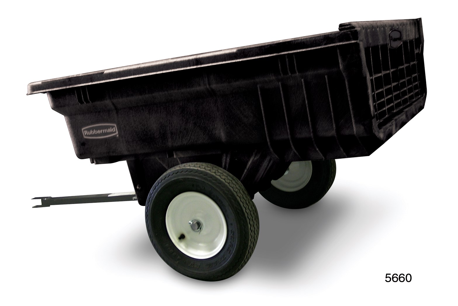 The Rubbermaid Commercial Tractor Dump Cart is constructed with a smooth, seamless interior that makes dumping and cleaning easy.